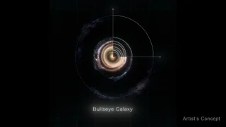 A diagram of the Bullseye Galaxy's nine concentric rings