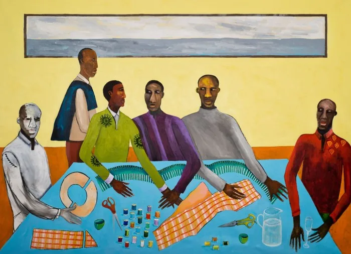 Six Tailors, 2019, by Lubaina Himid