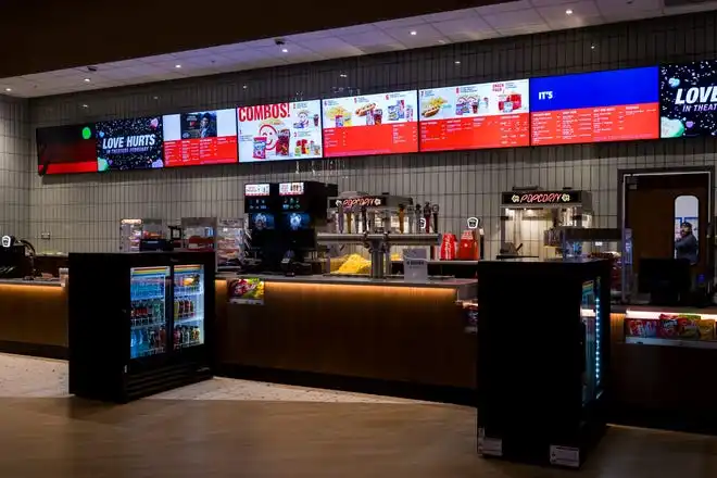 Gamescape, El Paso’s new all-ages entertainment spot by Cinemark, features its traditional movie theater concession stand, as seen on Friday, Feb. 21, 2025.