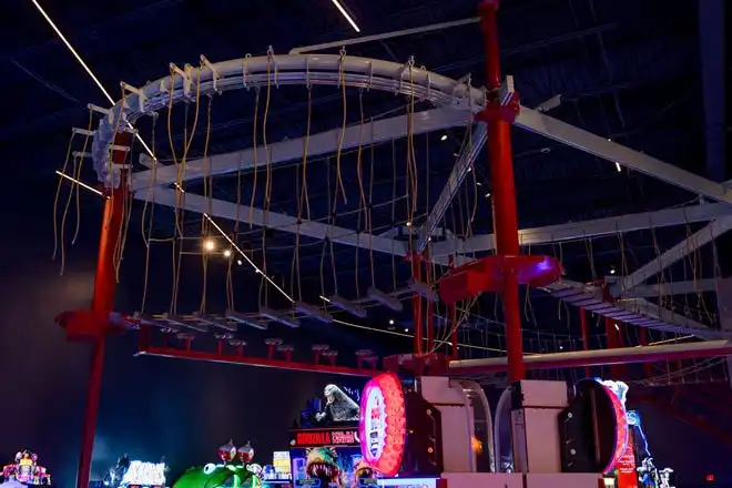 Gamescape, El Paso’s new all-ages entertainment spot by Cinemark, features a Sky Trail ropes course, as seen on Friday, Feb. 21, 2025.