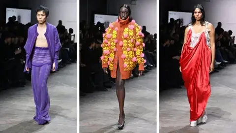 Dave Benett/Getty Images Models walks the runway at the Central Saint Martins MA Fashion show during London Fashion Week February 2025 on February 20, 2025 in London, England.