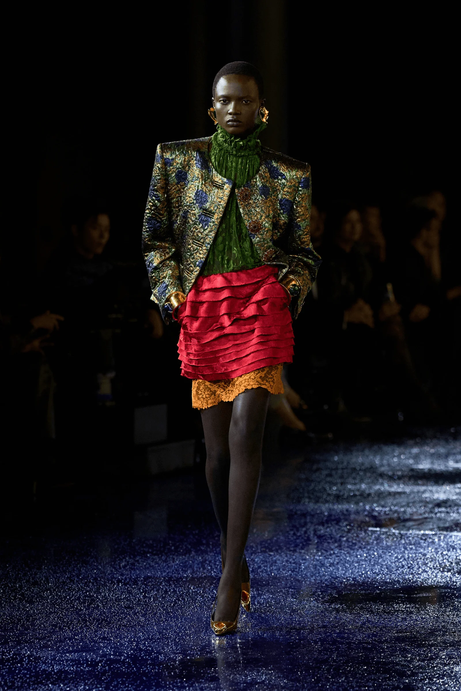 Image may contain Masaki Suda Fashion Adult Person Clothing Coat Face Head Long Sleeve Sleeve and Skirt