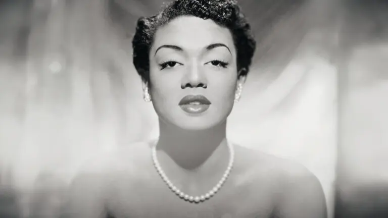 Black and white photo of Hazel Scott.