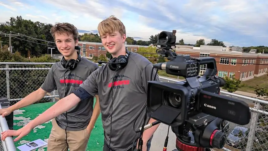 Mason Smith and Tyler Wolkowicz’s work with FCAT brings them around the region to every sporting event they can get to.