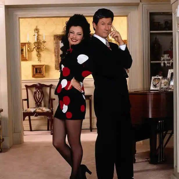 los angeles january 1: fran drescher (left, as fran fine) and charles shaughnessy (right, as maxwell sheffield) star in the nanny. (photo by cbs via getty images)