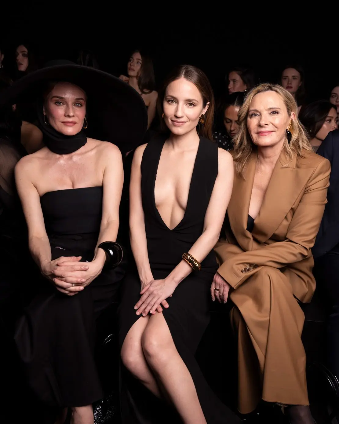 Nina Ricca's front row was graced by actors Diane Kruger, Dianna Agron and Kim Cattrall.