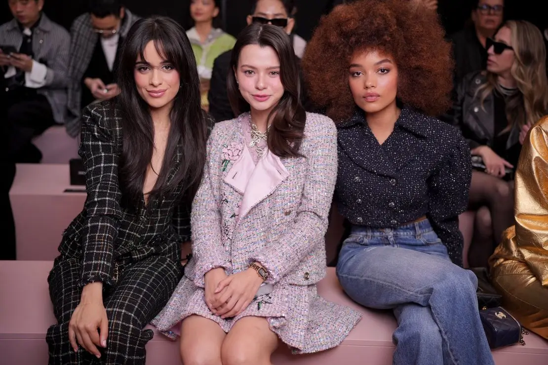 Musician Camila Cabello, actor and singer Rebecca Patricia Armstrong and actor Whitney Peak at Chanel.