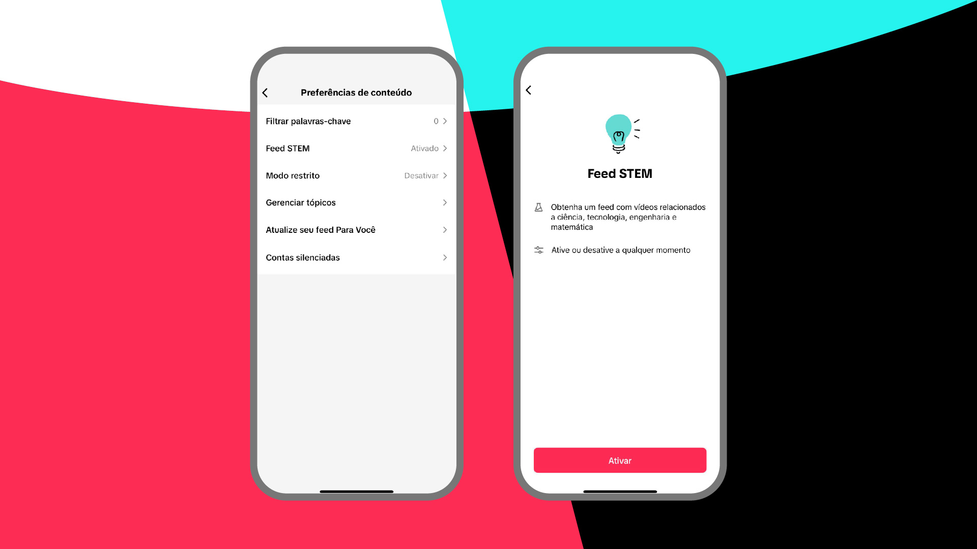 Novo feed do TikTok promove aprendizado em ciência e tecnologia