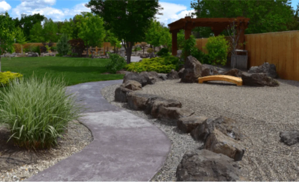 Hikaru Mizu Japanese Garden at Four Rivers Cultural Center and Museum in Ontario. The center has received a $20,500 OCF grant for general operating support. Photo courtesy of Four Rivers Cultural Center and Museum.