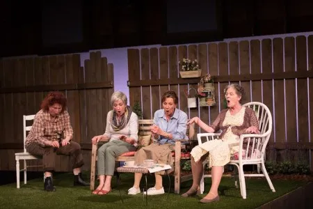 From left: Jacklyn Maddux, Jane Bement Geesman, Lorraine Bahr, and JoAnn Johnson in Shaking the Tree's 2019 production of Escape Alone. The Portland theater company received a $5,000 grant for general operating support. Photo: Gary Norman