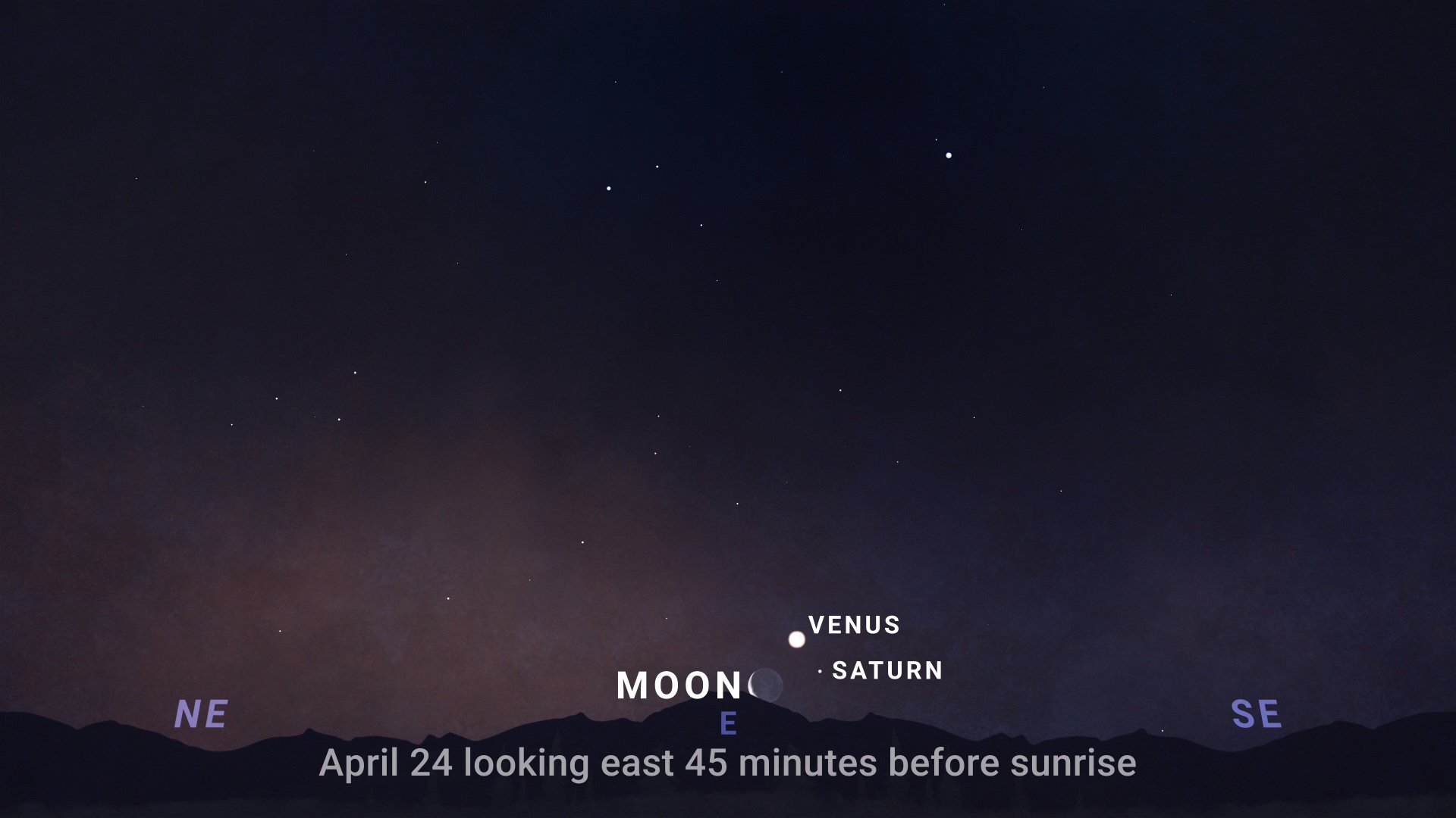Two planets will form a ‘smiley face’ with the moon on April 25. Here’s where to look.