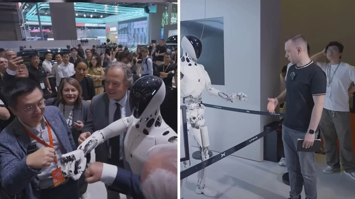 Video: China’s fist-bumping humanoid robot Iron steals the auto show in Shanghai