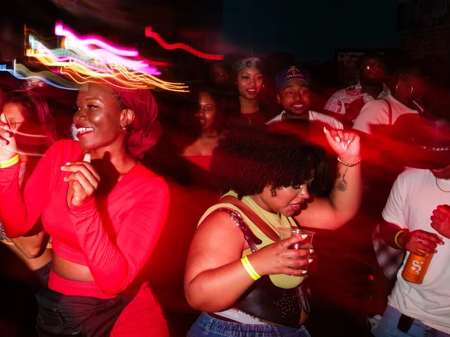 Attendees dance at the Sweet Molasses party.