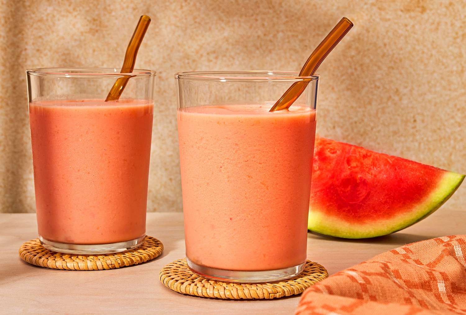 This Watermelon-Peach Smoothie Is High in Protein