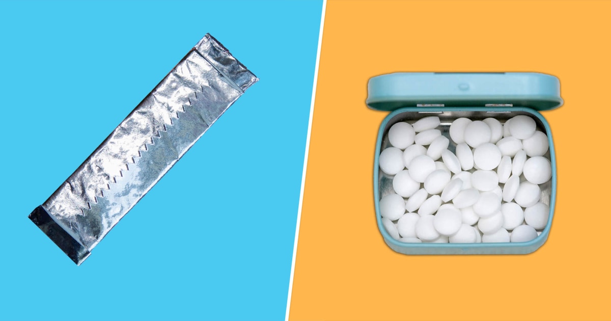 Is it healthier to chew gum or eat mints? A dentist and dietitian agree on the winner