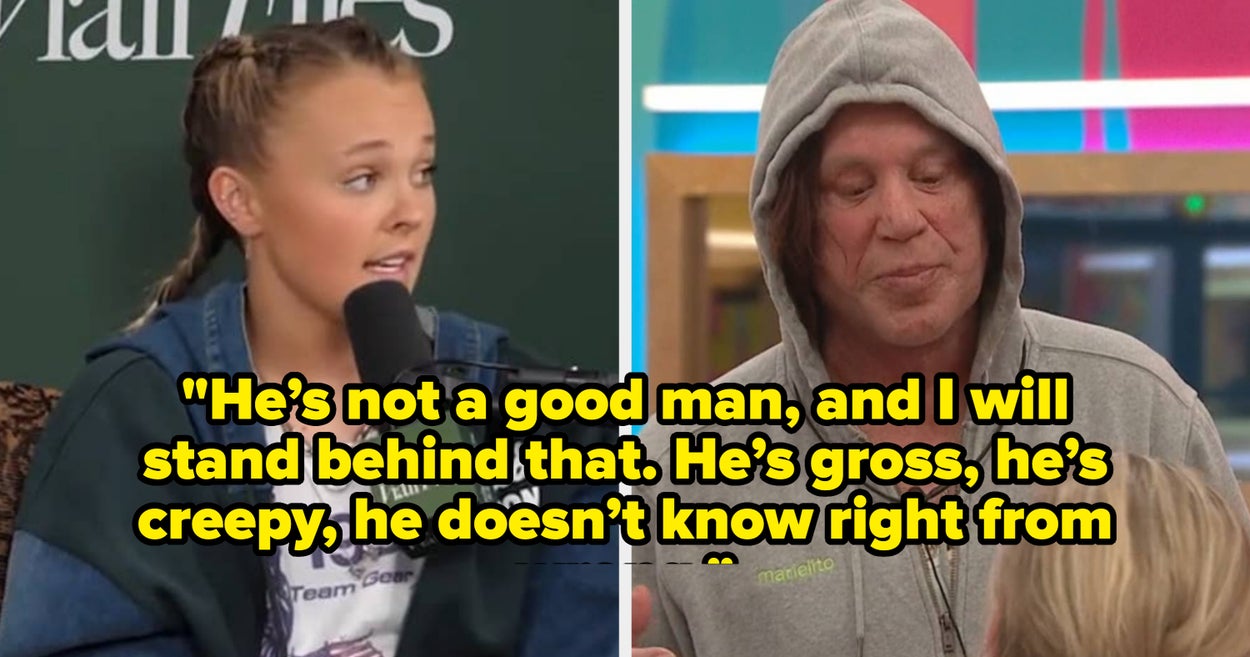 “This Is Very Scary Now”: JoJo Siwa Just Detailed A Concerning Exchange She Had With Mickey Rourke On “Celebrity Big Brother” That Never Made It To Air