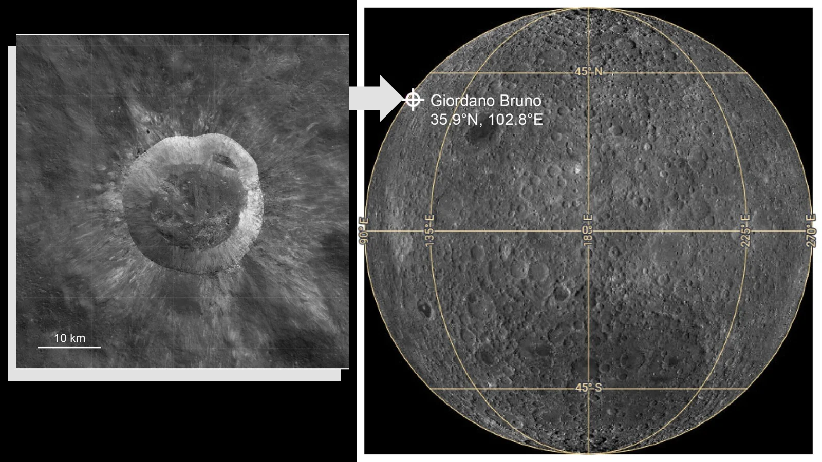 a large crater on a grey, dusty surface