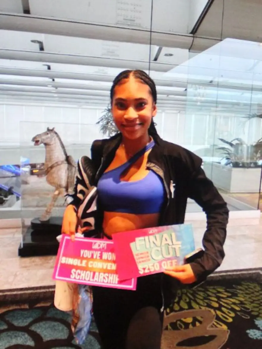 Cotrenia Hood in Acapulco as competitive dancer