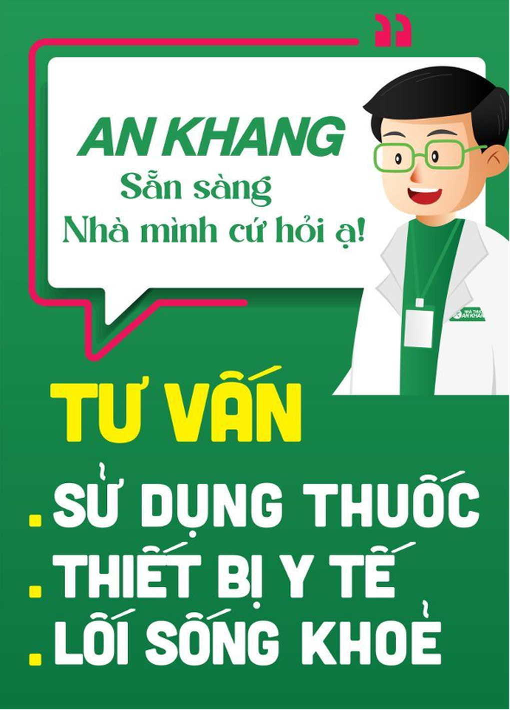 Chuỗi nhà thuốc An Khang hỗ trợ tư vấn sức khỏe miễn phí cho bà con