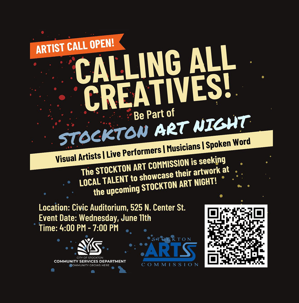 Stockton Arts Commission Calls on Local Talent for June 11 Art Night Event