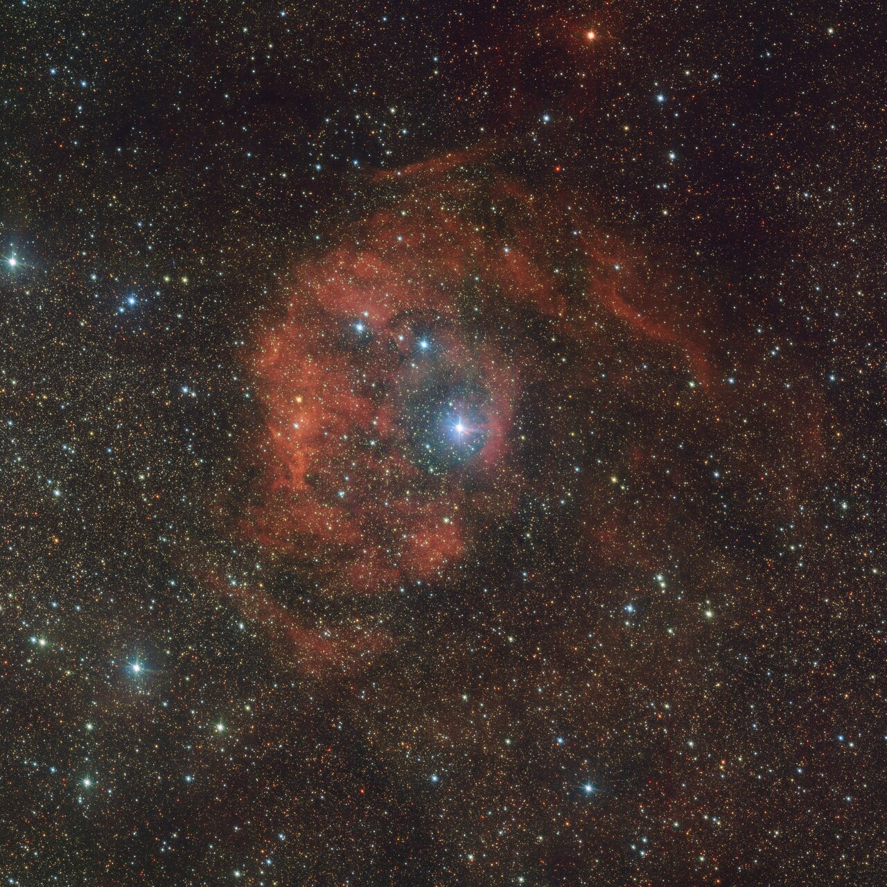 Cosmic imposter bathes distant nebula in fiery red glow: ‘This star should not be here’