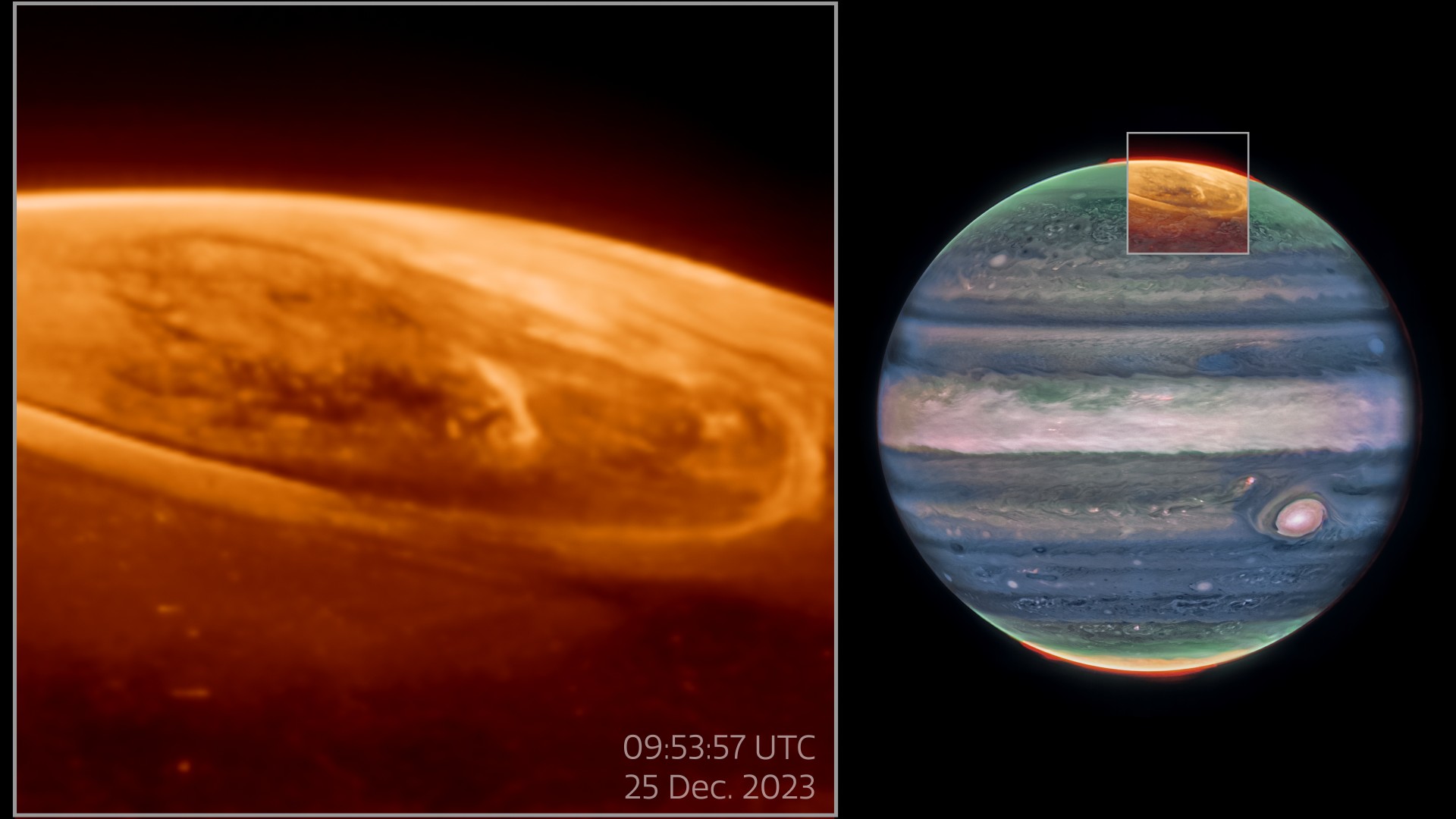 JWST watches auroras on Jupiter glow hundreds of times brighter than those on Earth (video)