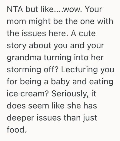 Screenshot 2025 05 02 at 9.45.17 AM She Shared A Story About Eating Ice Cream With Her Grandmother, But Her Mom Got Offended And Started Lecturing Her Family