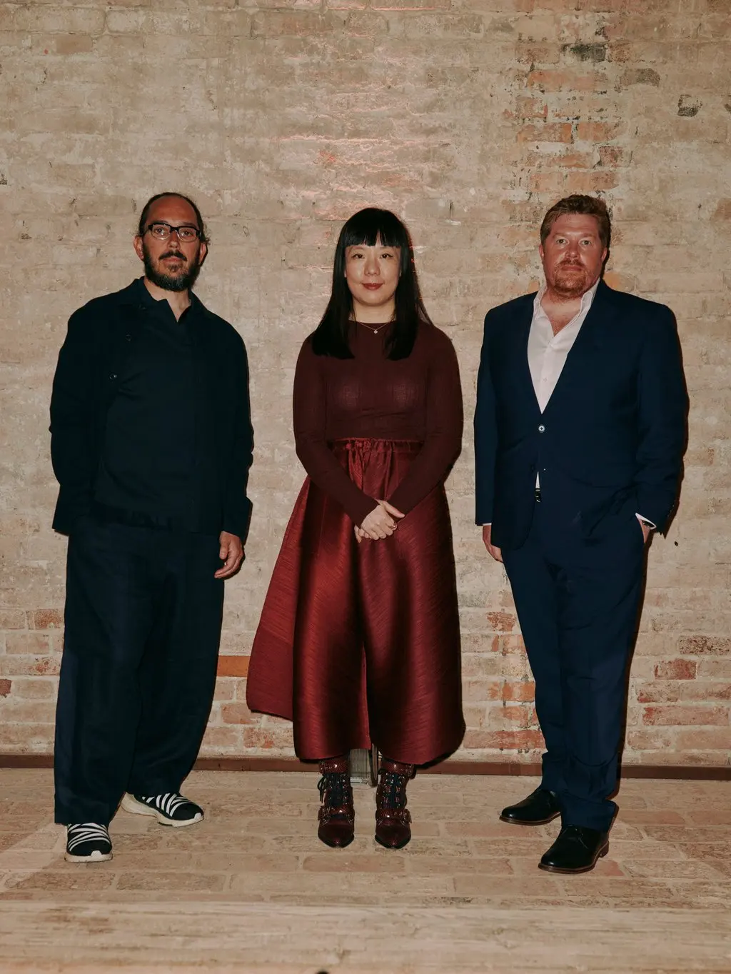 Ben Dobbin (right), with Maurizio Mucciola and Melodie Leung, The Dalmore’s Luminary Series designers in previous years. Photo: Handout