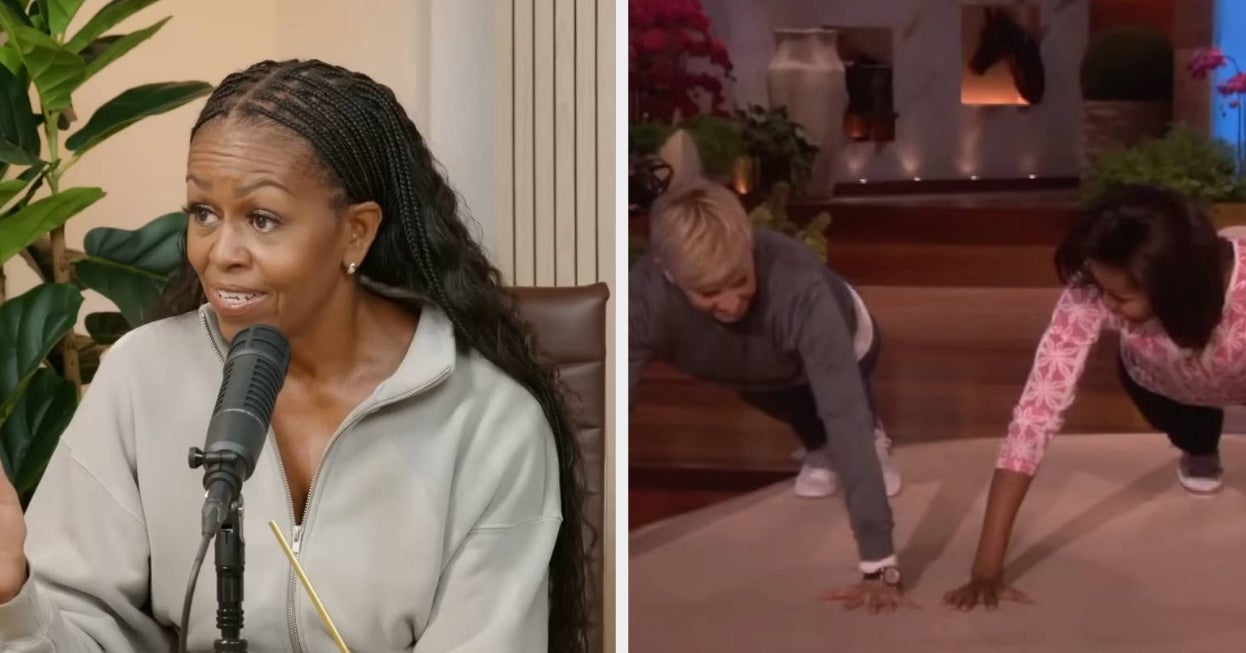 People Are Weirded Out After Michelle Obama Recalled The Time Ellen DeGeneres Made Her Do Push-Ups On Air