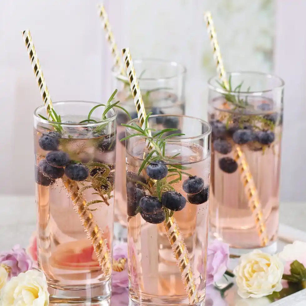 close up of drinks on table