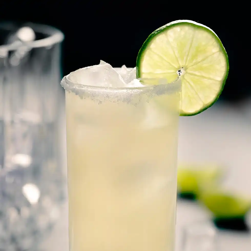 front view of margarita cocktail