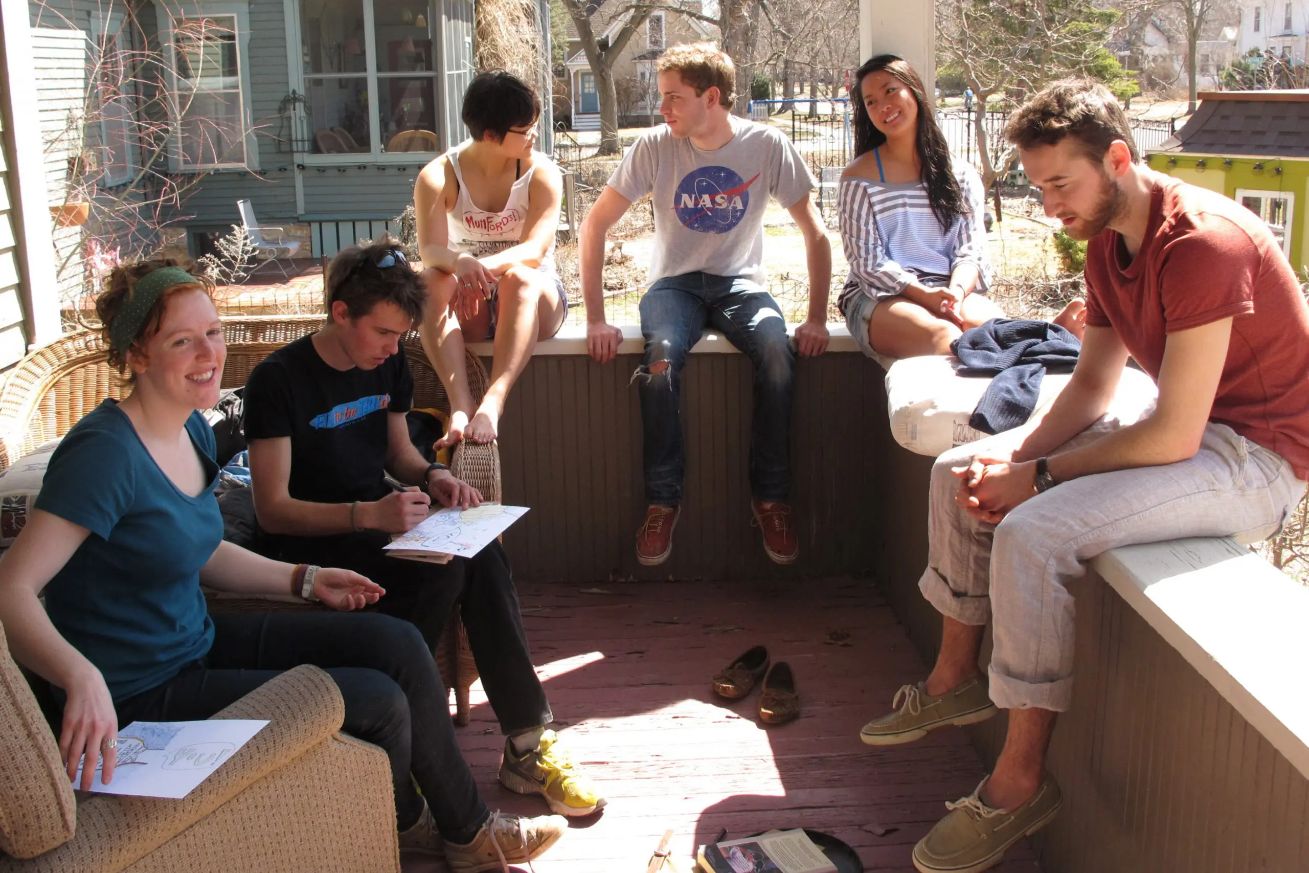 The 2013 cohort of Emerging Artists worked in a collaborative environment.