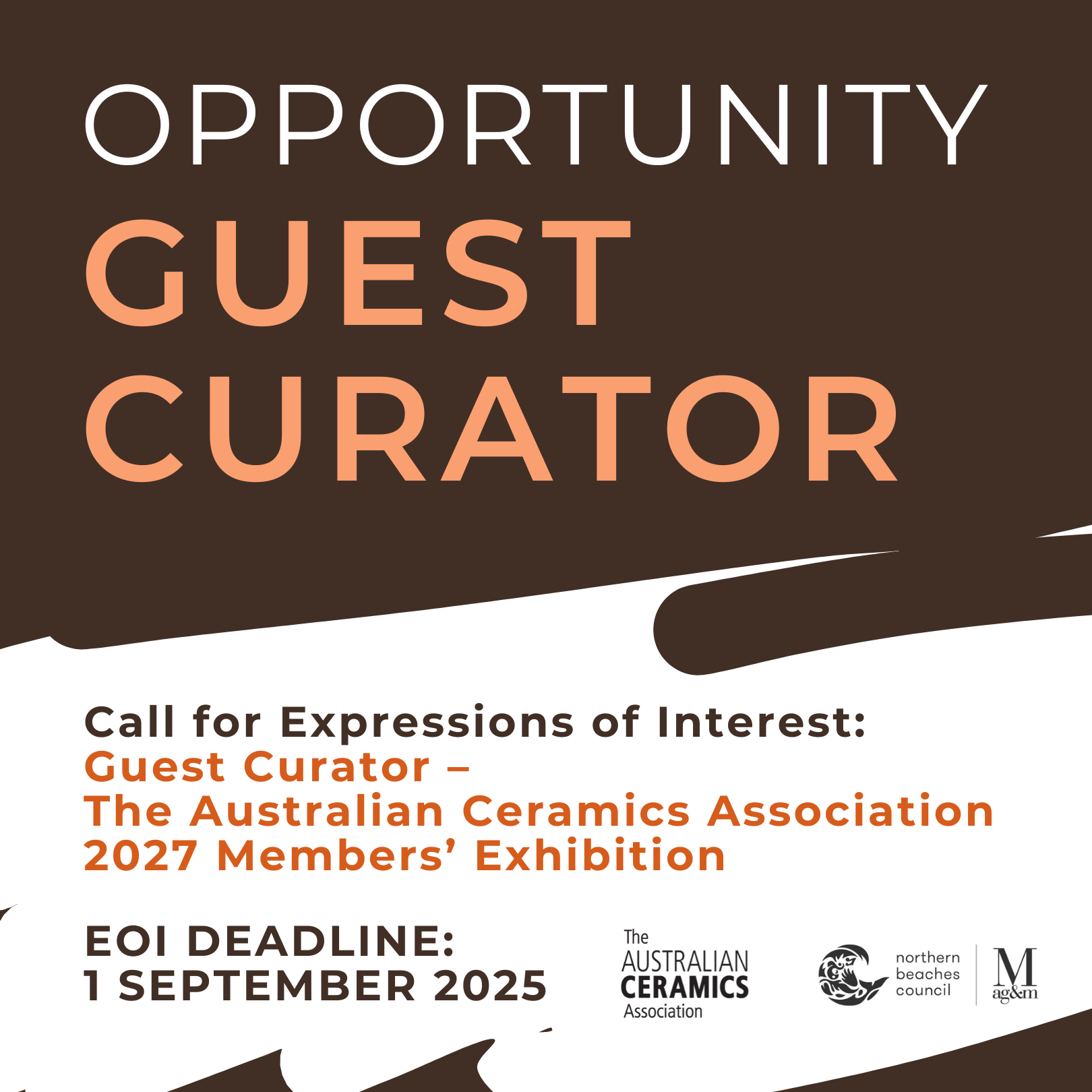 Guest Curator -The Australian Ceramics Association 2027 Members’ Exhibition Opportunities