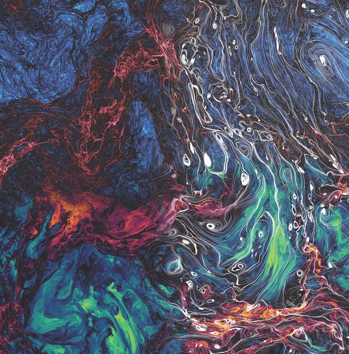 Our galaxy’s swirling gases and magnetic lines create cosmic artwork in new simulation
