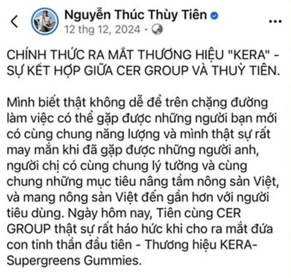 Hoa hậu Thùy Tiên từng nổ về kẹo rau Kera thế nào trước khi bị khởi tố? - 1