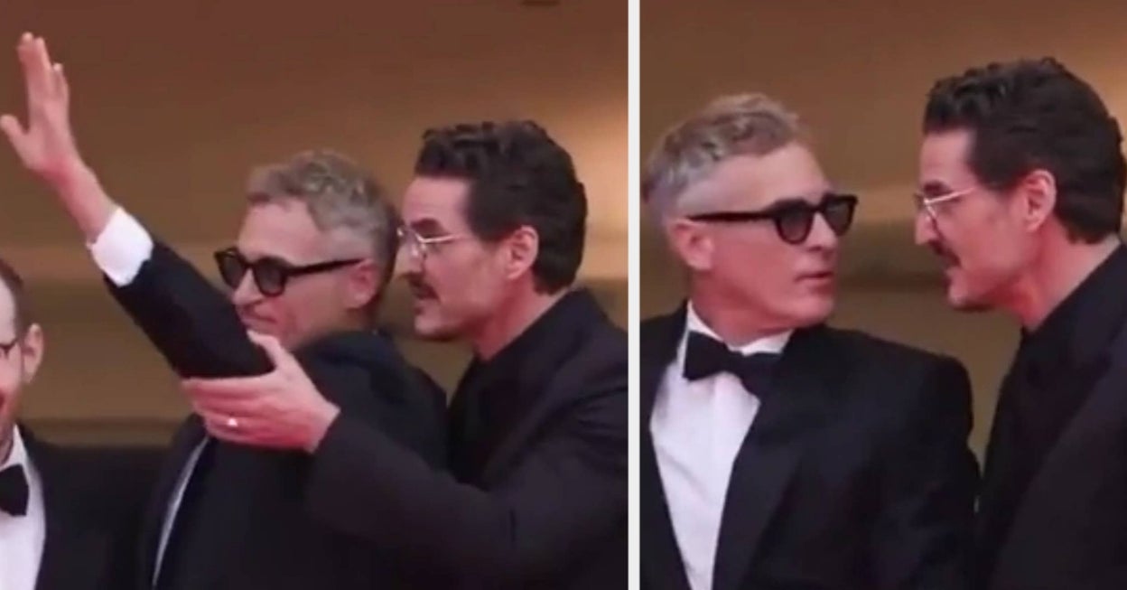 Pedro Pascal Dramatically Yanked Joaquin Phoenix’s Arm Down On A Cannes Red Carpet, And People Think They Know The Sad Reason Why