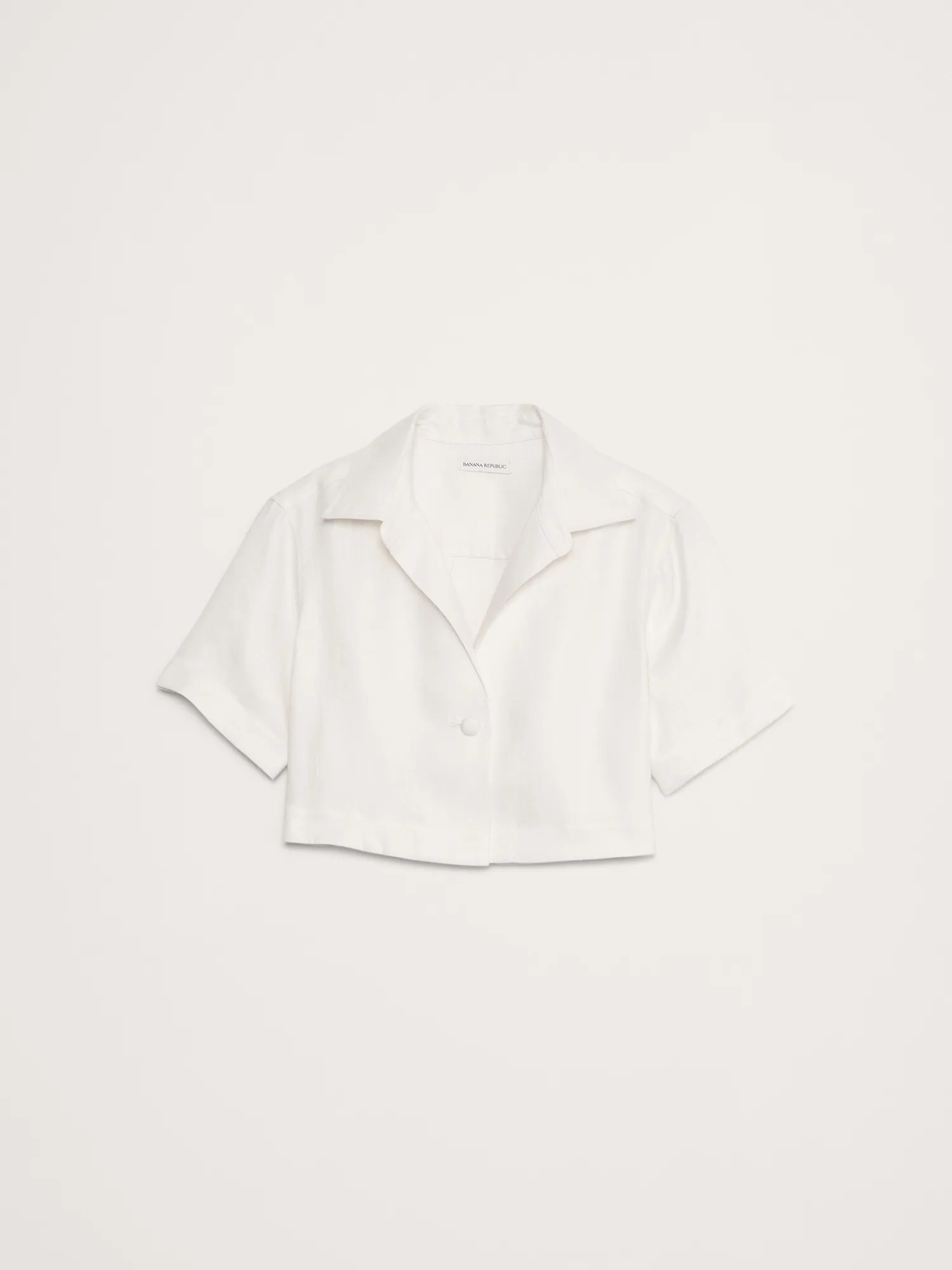 Banana Republic, Oversized Linen Cropped Resort Shirt
