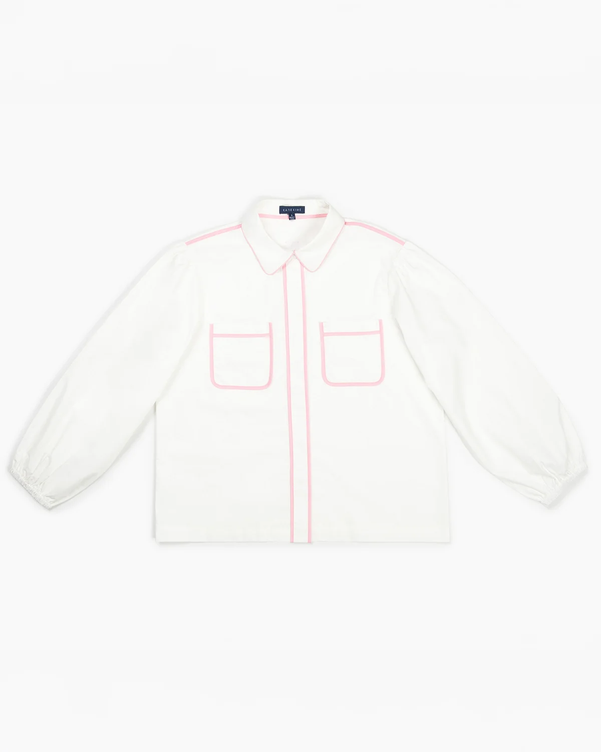 Quinn Top With Pink Piping