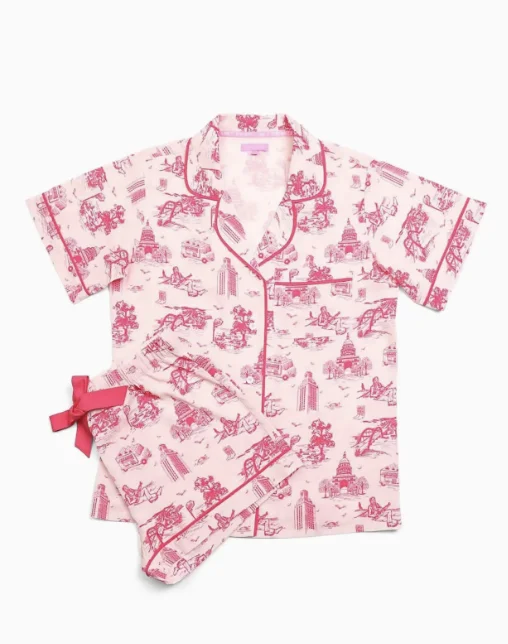 Austin Toile Pajama Shorts Set