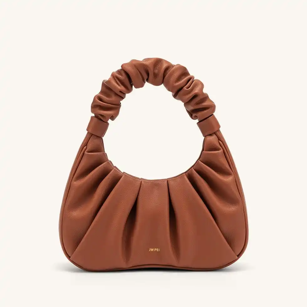 Gabbi Ruched Hobo Handbag - Nutella