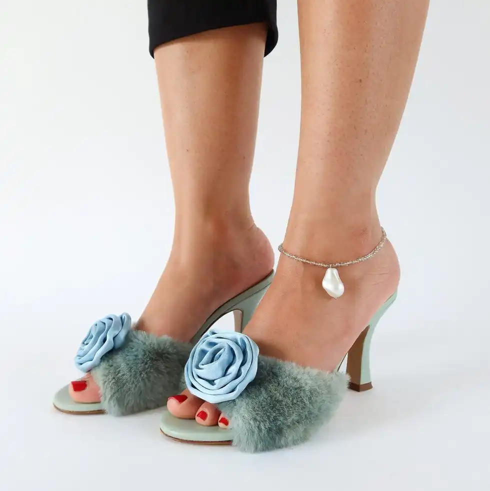 Birdie Rosette Heeled Sandal