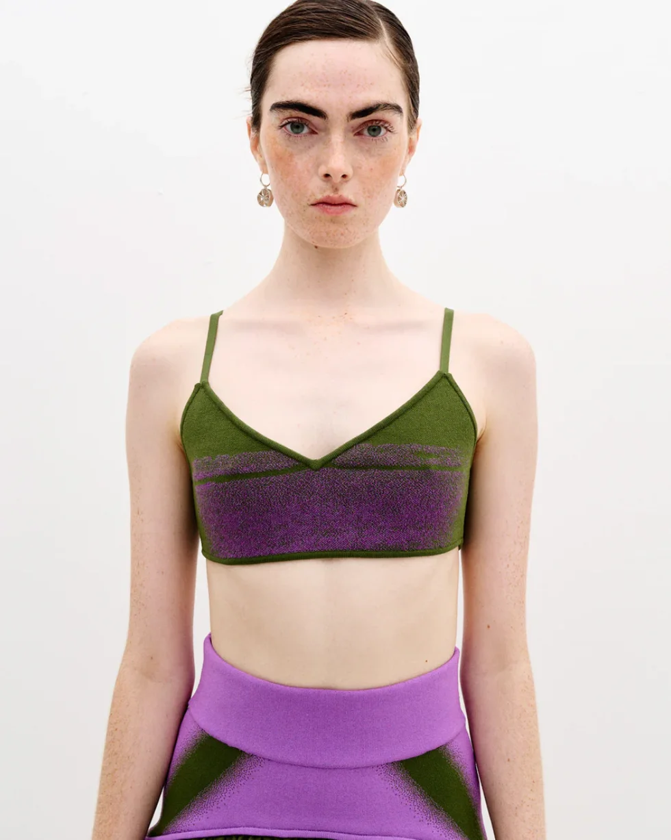 Heather Flash Light Reflective Bra Top