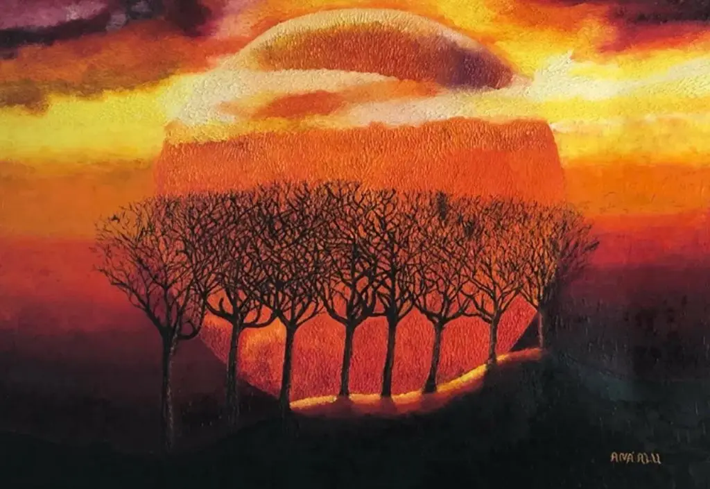 Evening Sun Before the Storm by Andy Hollimon. Photo courtesy of Arts Garage