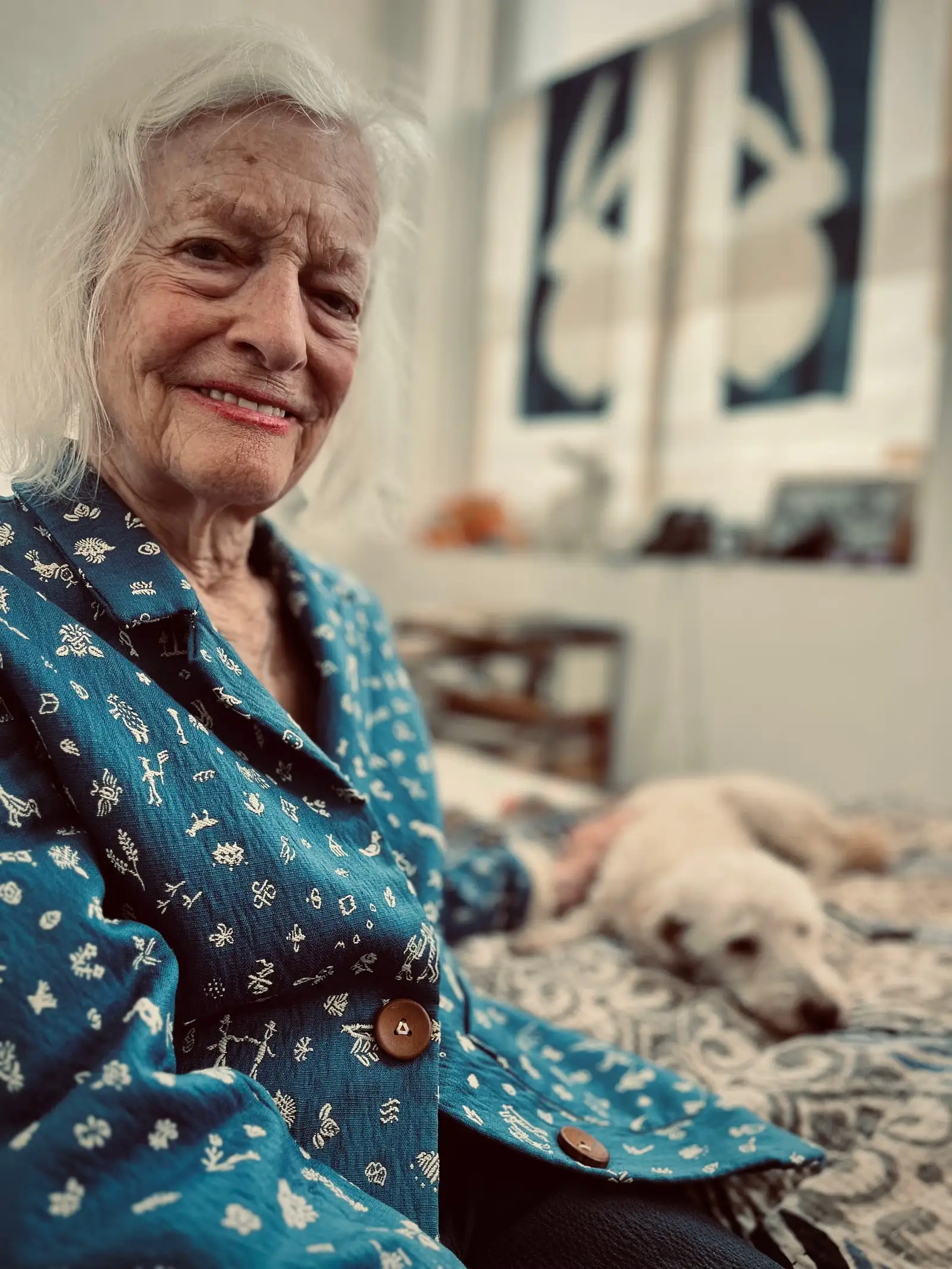 Image may contain Joan Jonas Adult Person Senior Citizen Face Happy Head and Smile