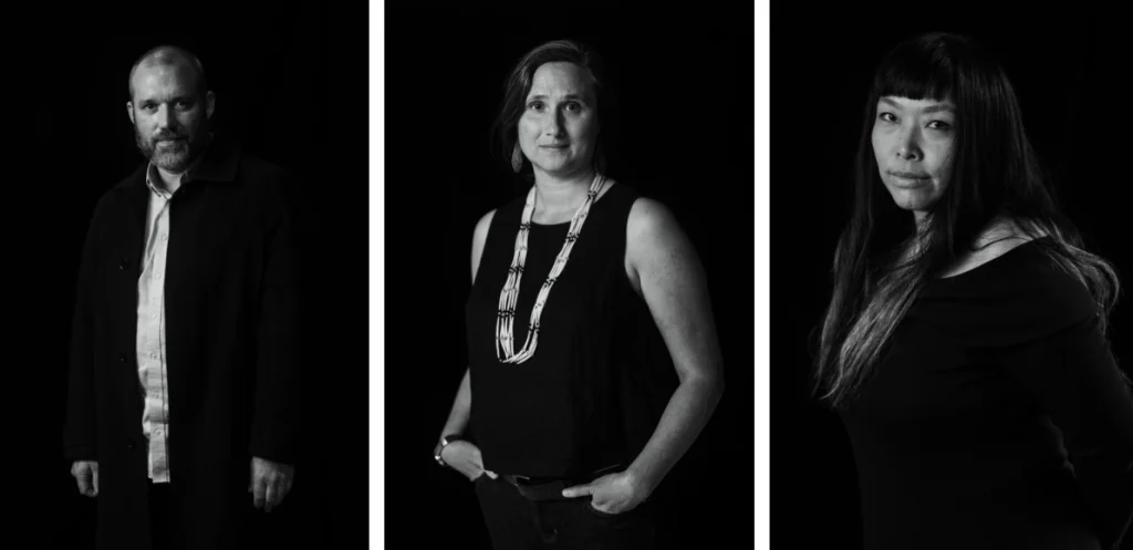 Left: Derek Franklin. Center: Sara Siestreem. Right: Vo Vo. Each will receive an unrestricted $35,000 as a 2025 Hallie Ford Fellow in the Visual Arts. Photos: Sam Gehrke
