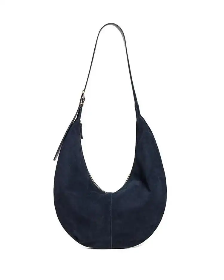 Suede Slouch Hobo Bag 