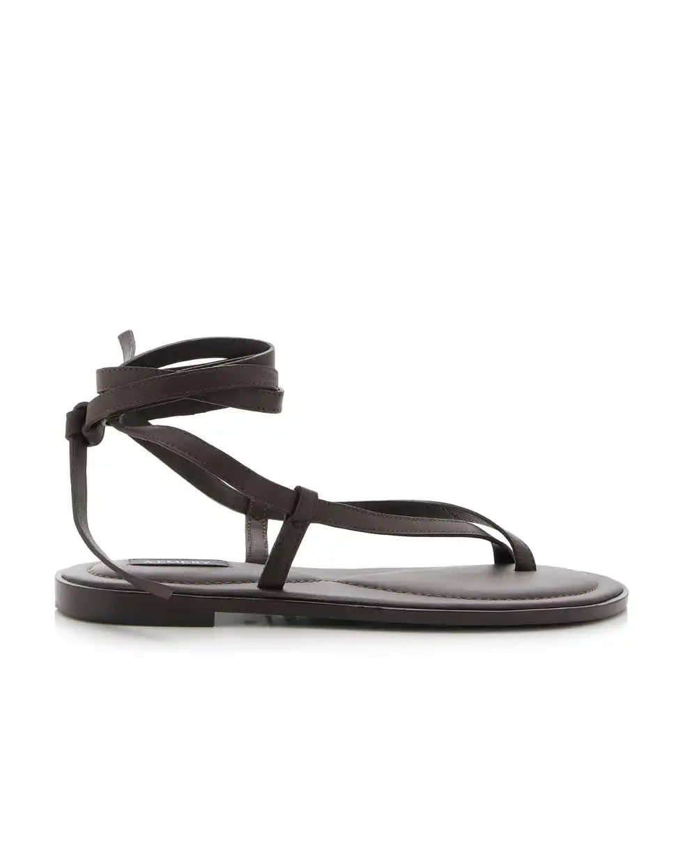 Elliot Leather Wrap Sandals