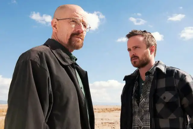 Frank Ockenfels 3/AMC Bryan Cranston and Aaron Paul on 'Breaking Bad'