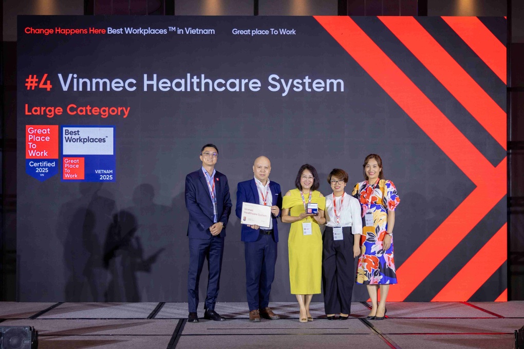 Vinmec được vinh danh “Top 5 nơi làm việc xuất sắc nhất Việt Nam”