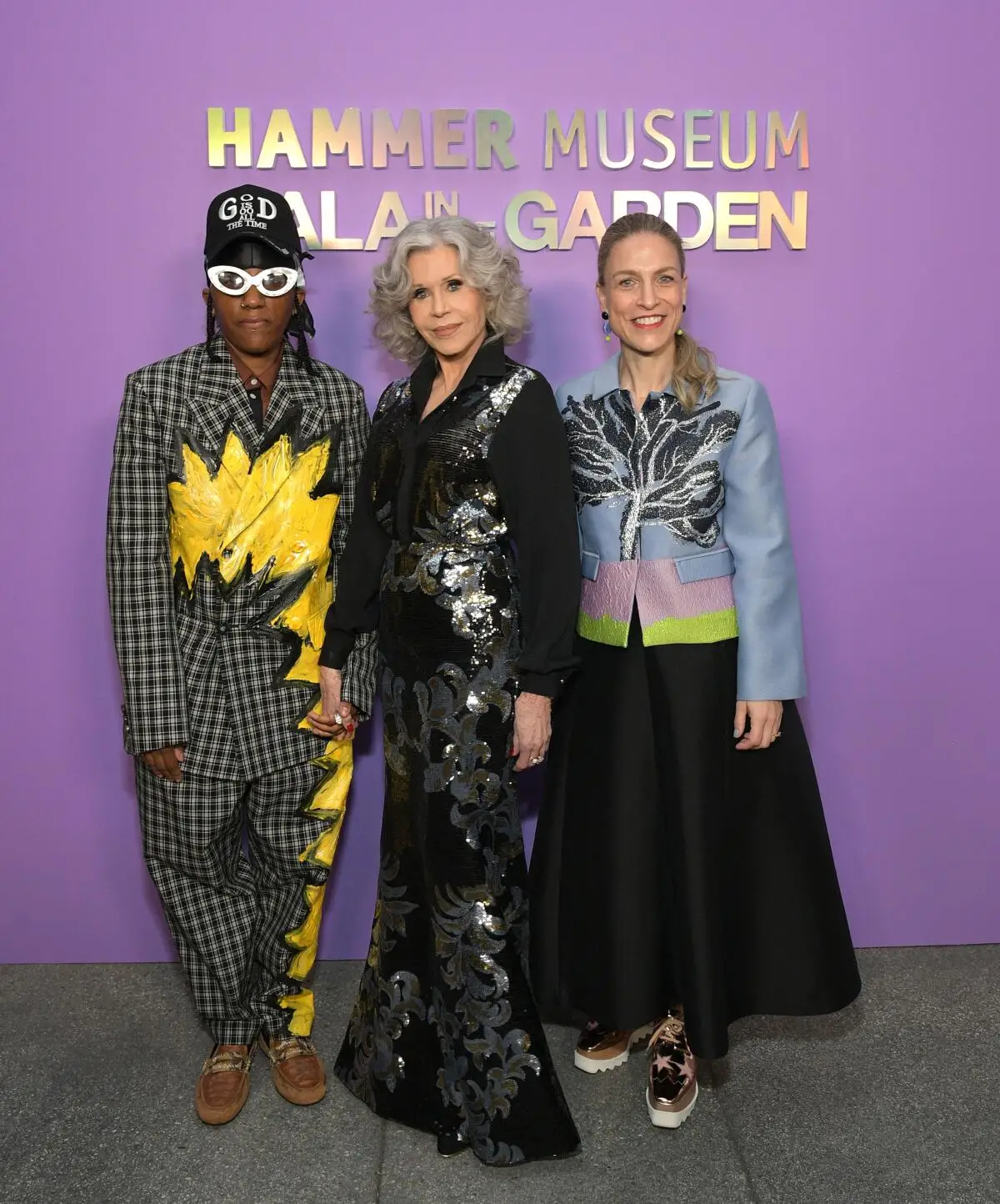 Lauren Halsey, Jane Fonda and Zoë Ryan attend the 20th Annual Hammer Museum Gala In The Garden 